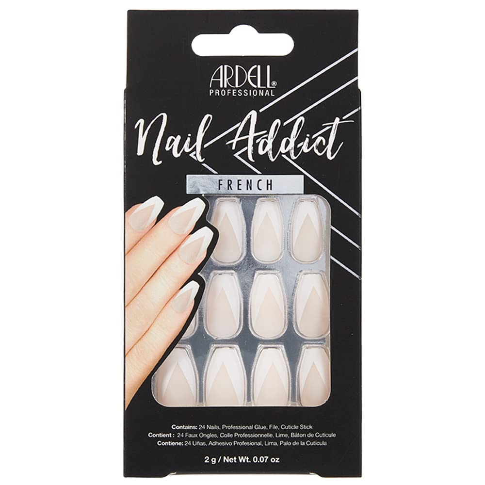 Ardell Nail Addict Premium Artificial Nail Set, Modern French