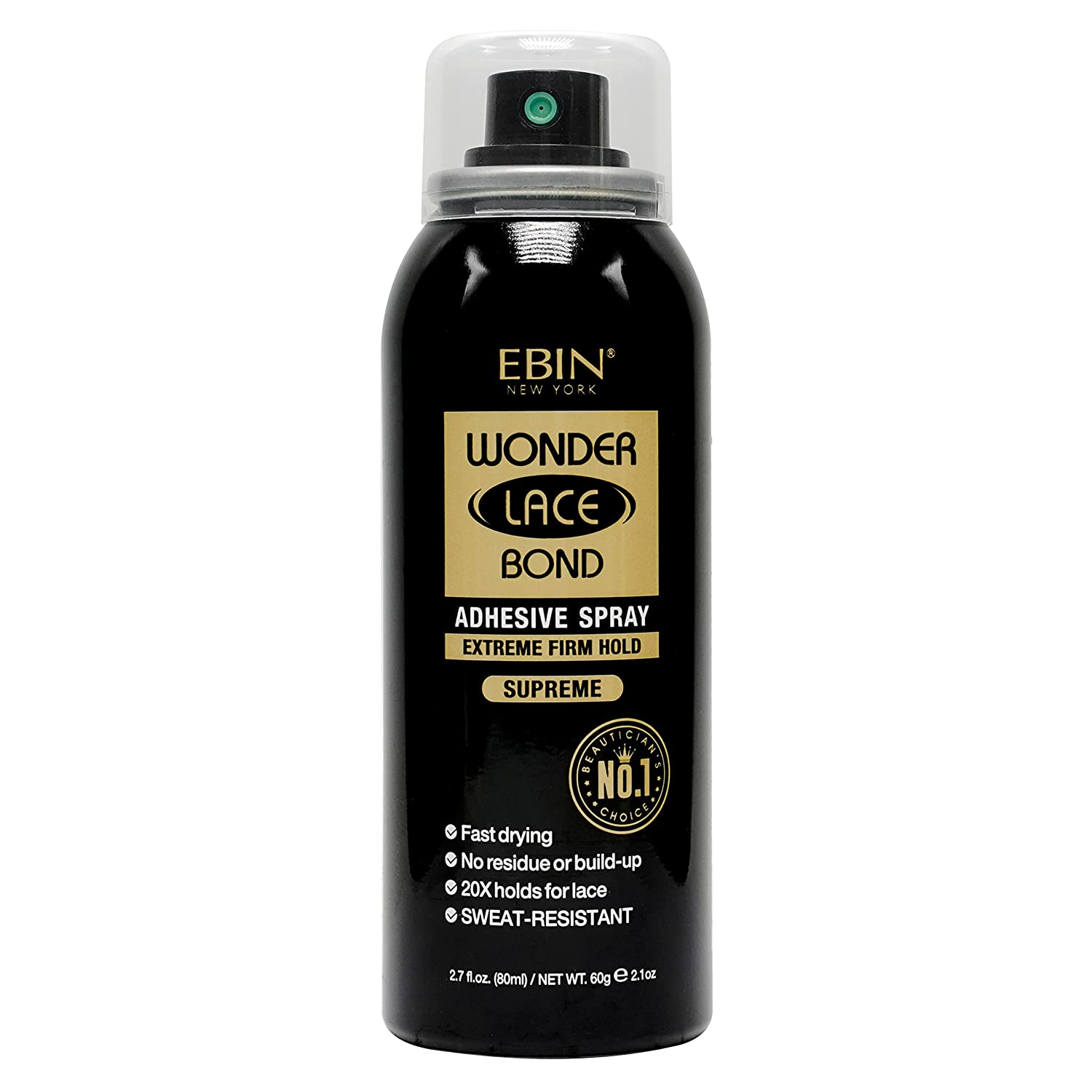 EBIN New York Wonder Lace Bond Adhesive Spray Supreme Hold, 6.08 oz
