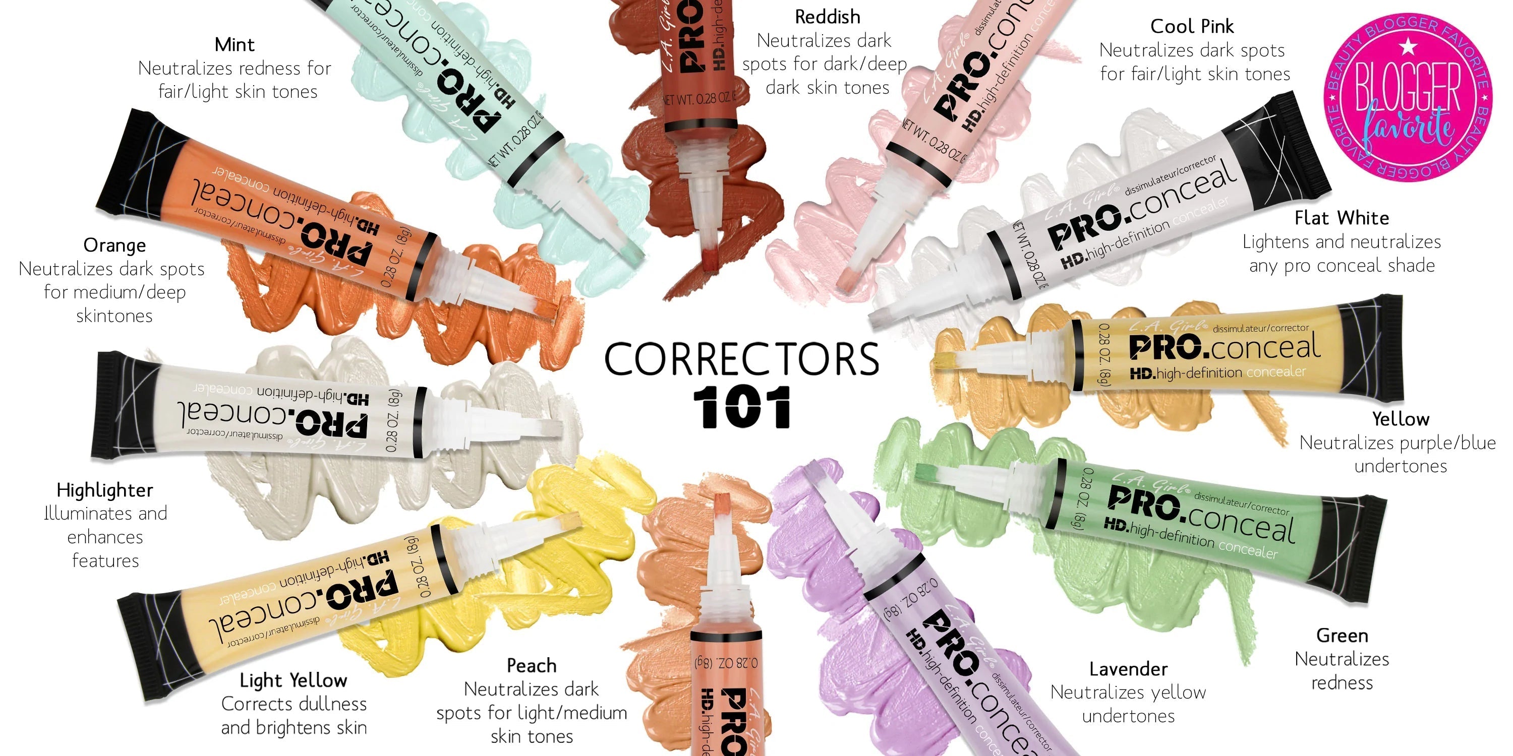 L.A. Girl Pro Conceal High Definition Concealer, GC991 Yellow Corrector