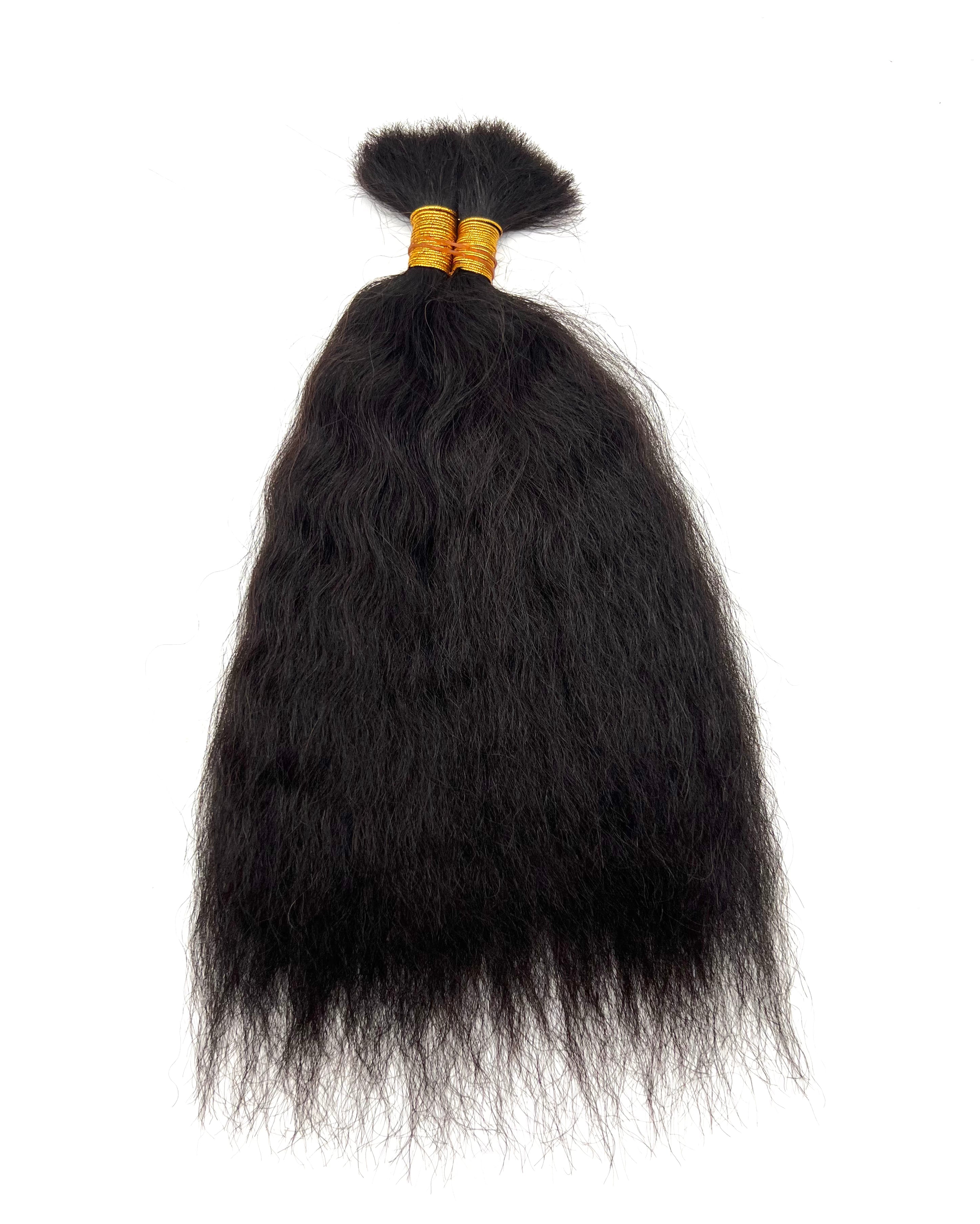 Hush Tress Collection Human Hair Blend Super Bulk, Color 1B, 14 in