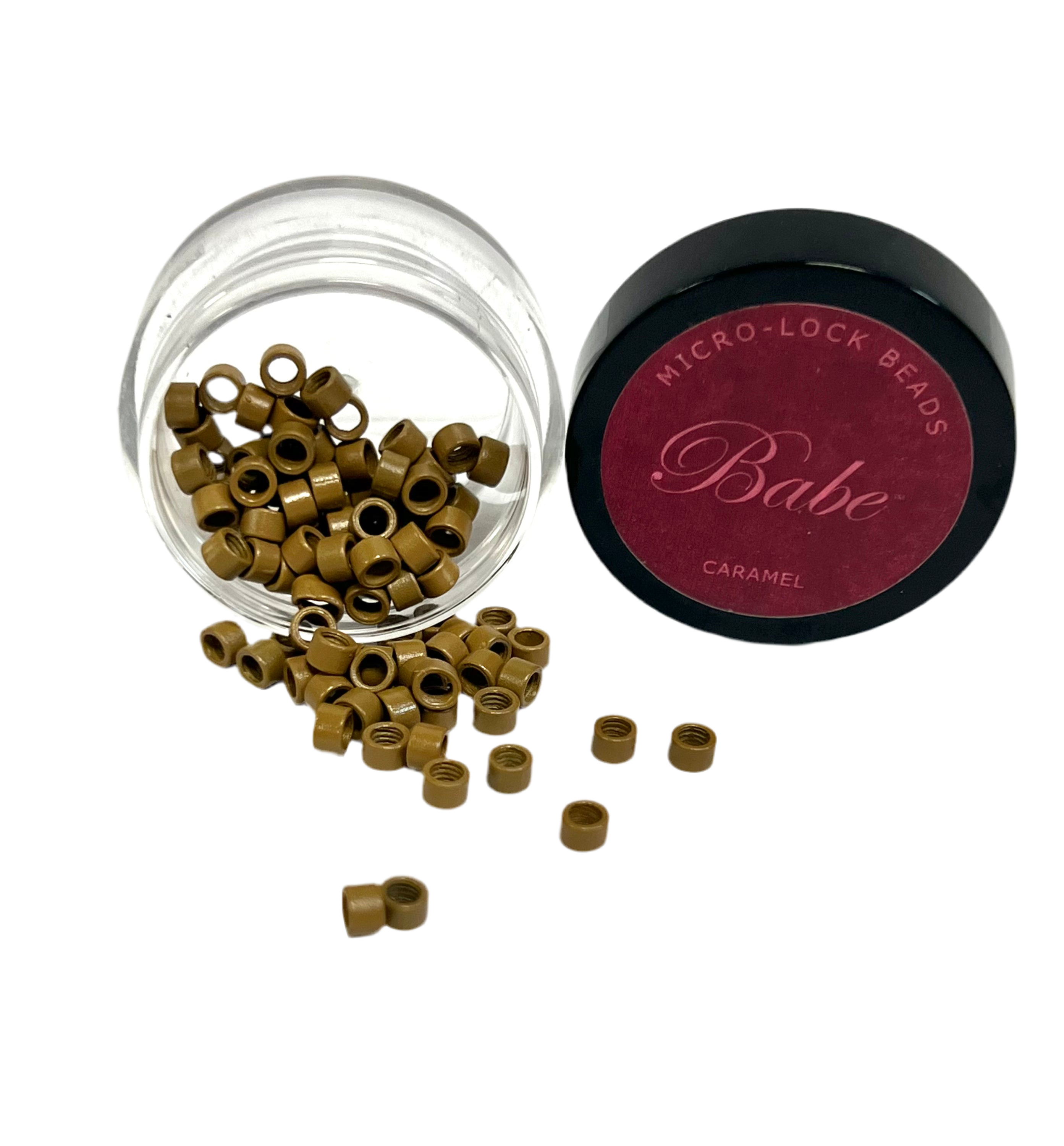 Babe Micro-Lock Beads 3.5 mm, Caramel, 100 Pcs