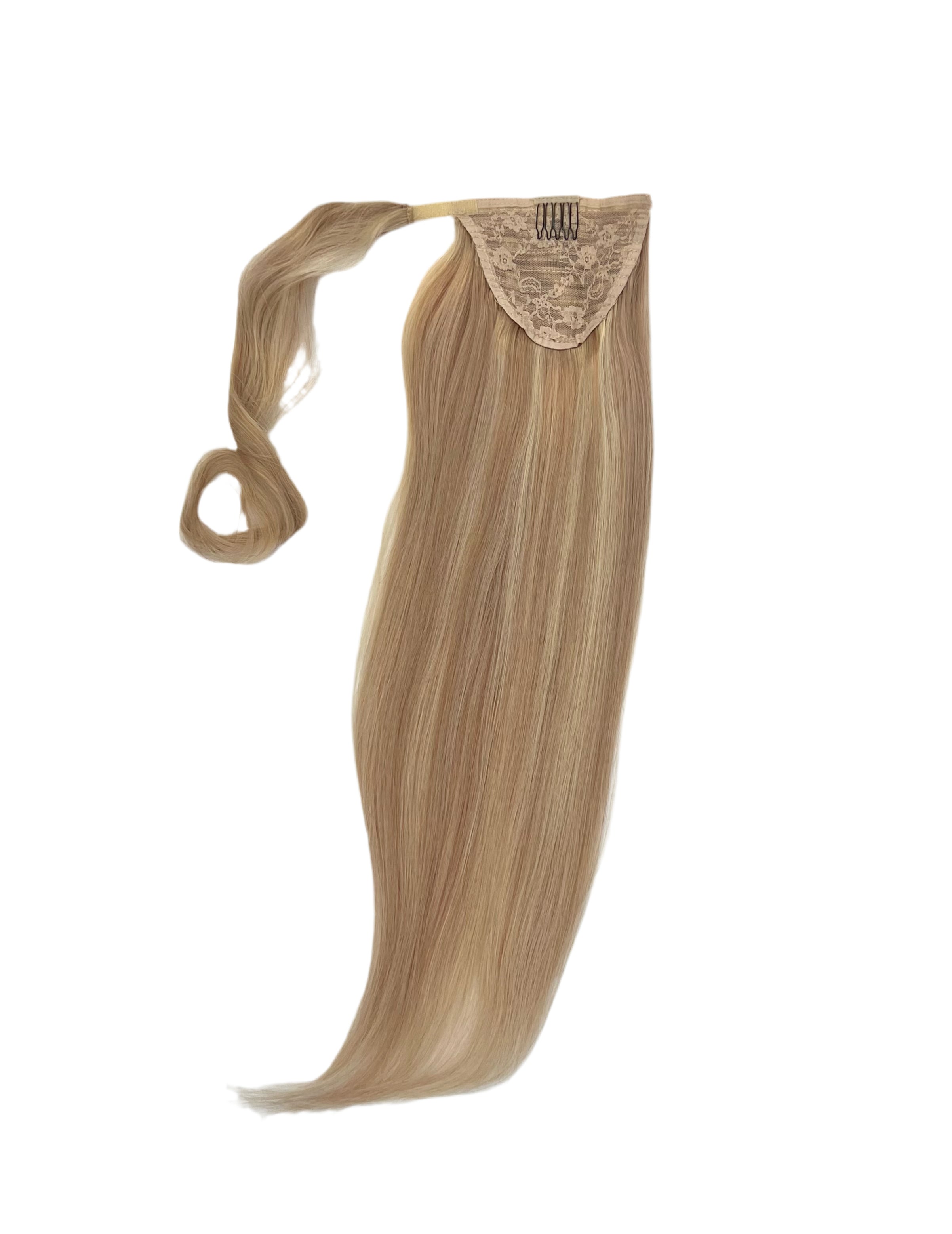 VIP Extensions Silky Straight Human Hair Ponytail, Color 34, 18 in