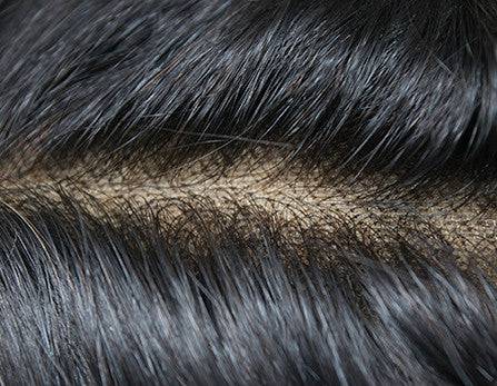 Rio Straight Closure 4x4 Natural Black, 20 in