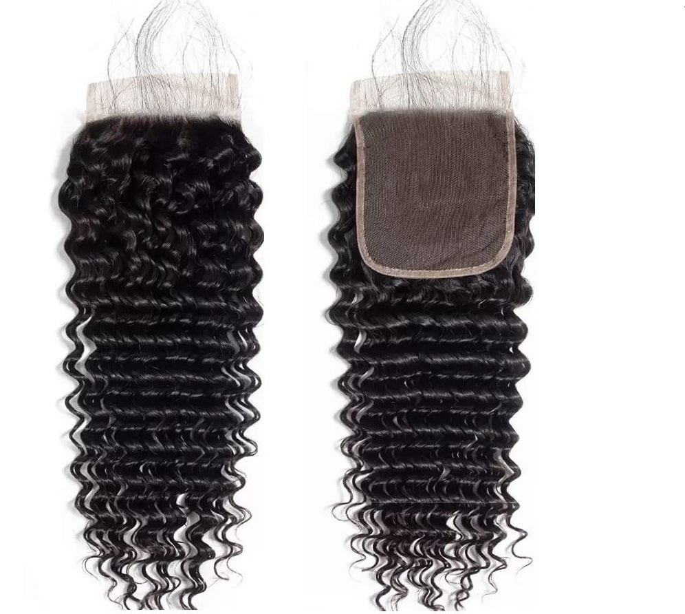 Rio Malaysian Closure 4x4 Natural Black, 12 in