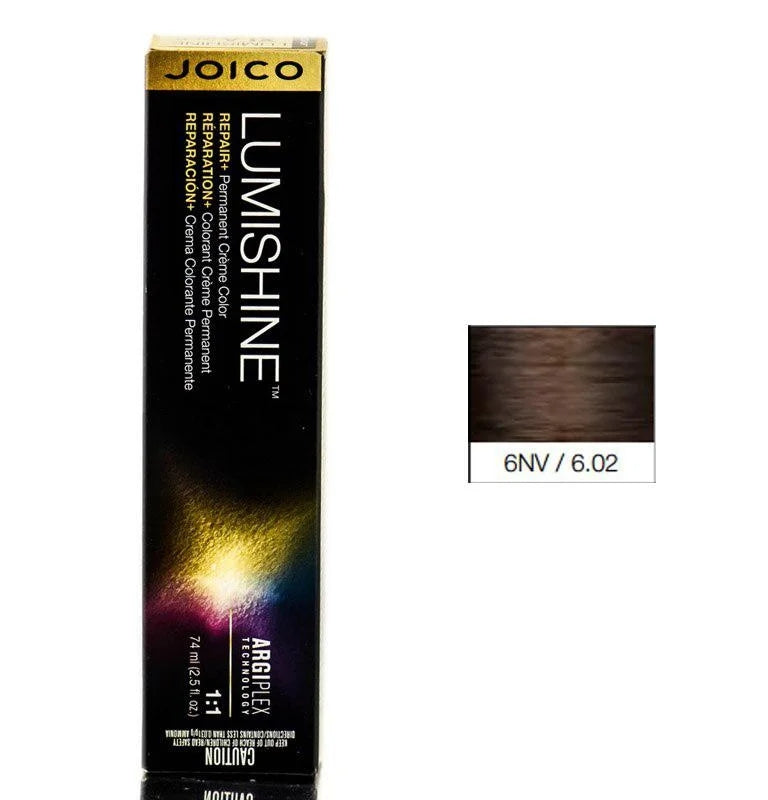 Joico Lumishine Permanent Creme Color 6NV (6.02) Natural Violet, 2.5 oz