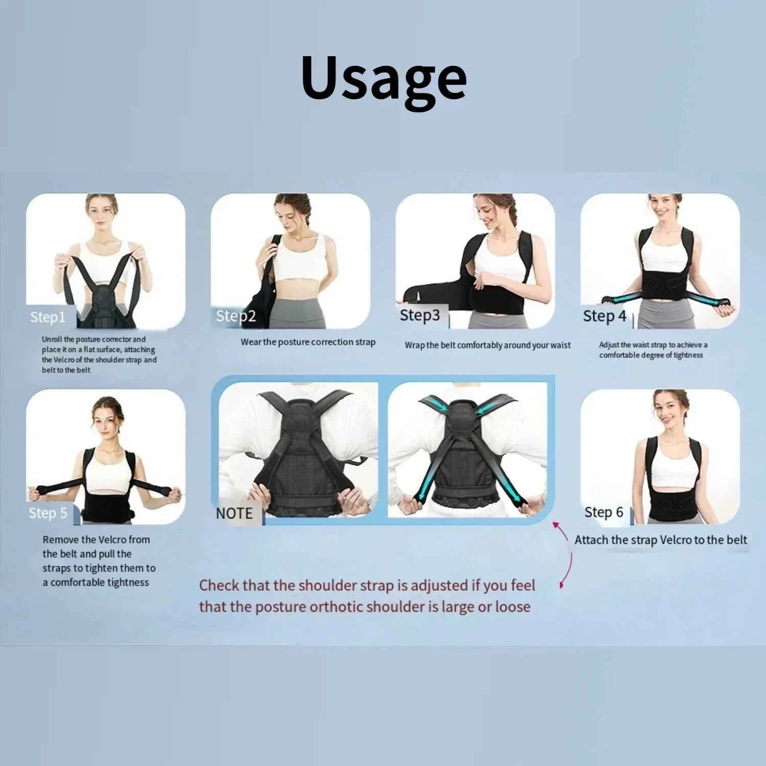 PosturePro™ Back Support Brace – Ergonomic Spine & Shoulder Alignment Corrector