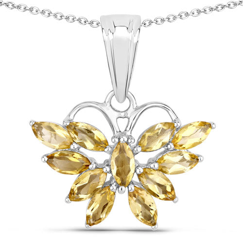 1.32 Carat Genuine Citrine .925 Sterling Silver Pendant by Bids.com