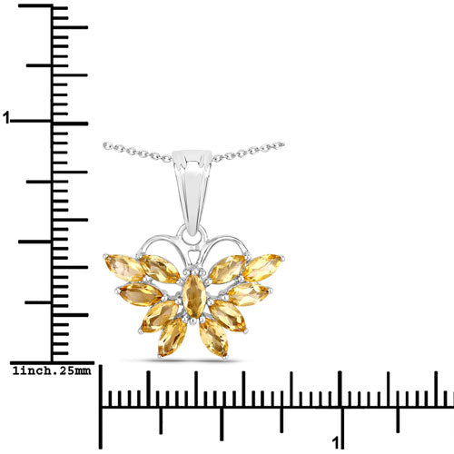 1.32 Carat Genuine Citrine .925 Sterling Silver Pendant by Bids.com