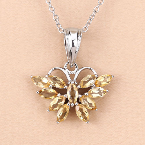 1.32 Carat Genuine Citrine .925 Sterling Silver Pendant by Bids.com