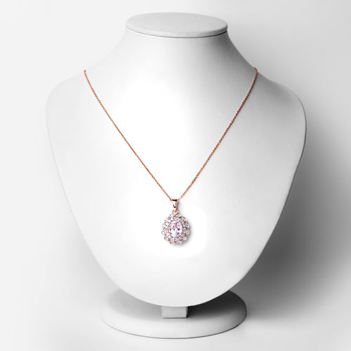 4.26 Carat Genuine Kunzite and White Topaz .925 Sterling Silver Pendant by Bids.com