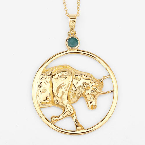 0.23 Carat Genuine Emerald .925 Sterling Silver Pendant by Bids.com