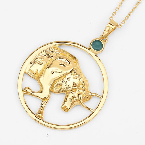 0.23 Carat Genuine Emerald .925 Sterling Silver Pendant by Bids.com