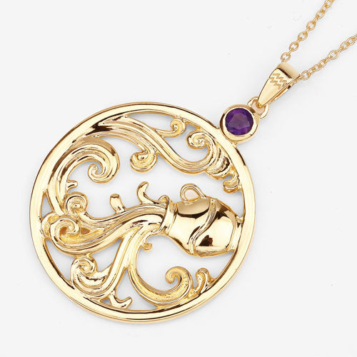 0.24 Carat Genuine Amethyst .925 Sterling Silver Pendant by Bids.com