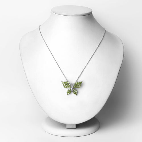 3.90 Carat Genuine Peridot .925 Sterling Silver Pendant DestGlow