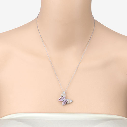 1.62 Carat Genuine Multi Stones .925 Sterling Silver Pendant by Bids.com