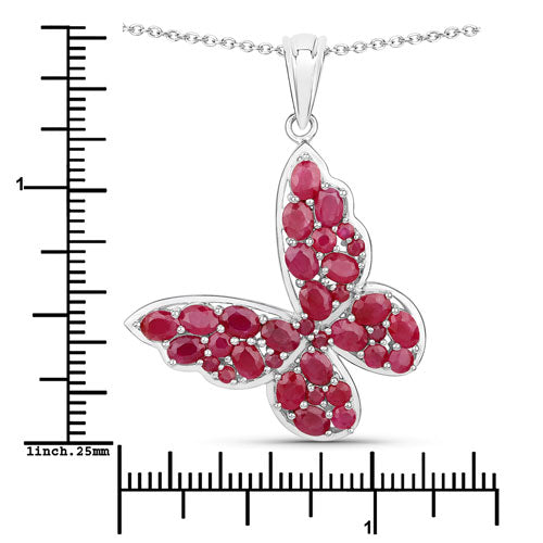 4.72 Carat Genuine Ruby .925 Sterling Silver Pendant by Bids.com