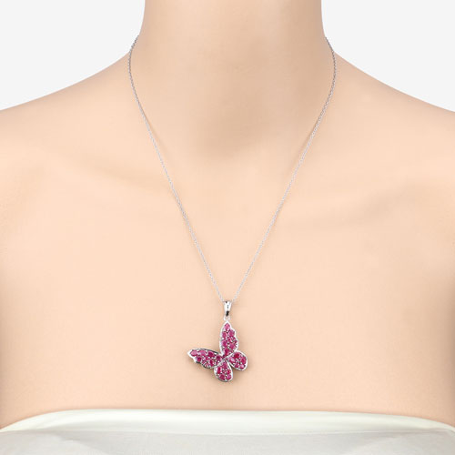 4.72 Carat Genuine Ruby .925 Sterling Silver Pendant by Bids.com