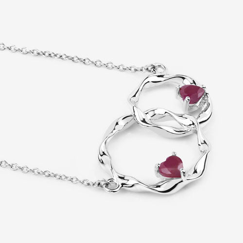 0.70 Carat Genuine Ruby .925 Sterling Silver Pendant by Bids.com