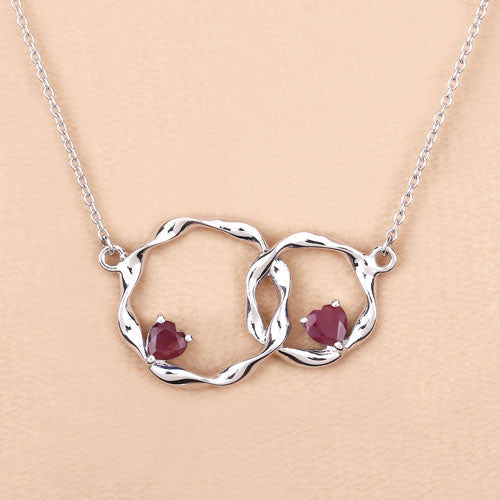 0.70 Carat Genuine Ruby .925 Sterling Silver Pendant by Bids.com