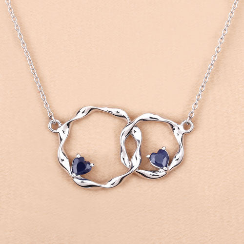 0.70 Carat Genuine Blue Sapphire .925 Sterling Silver Pendant by Bids.com