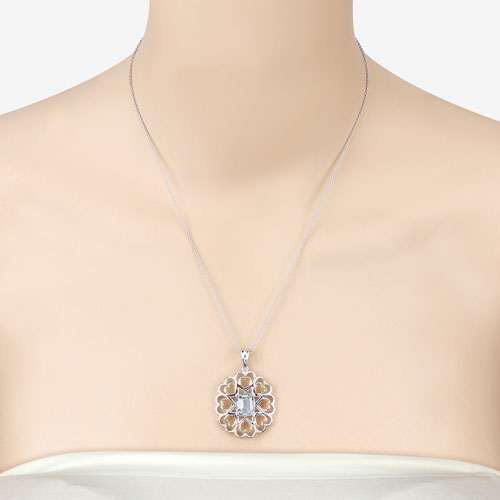 2.10 Carat Genuine Green Amethyst .925 Sterling Silver Pendant by Bids.com