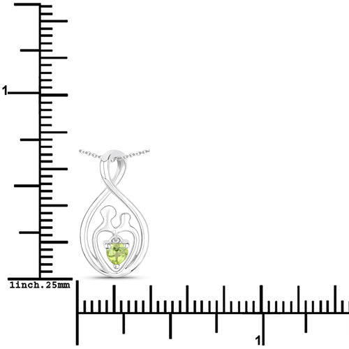 0.15 Carat Genuine Peridot .925 Sterling Silver Pendant by Bids.com