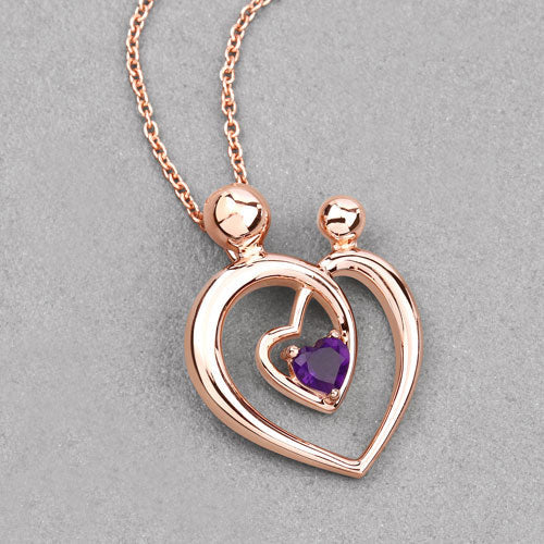 0.25 Carat Genuine Amethyst .925 Sterling Silver Pendant by Bids.com