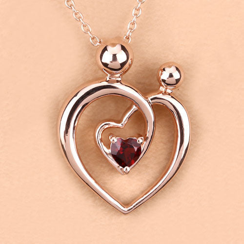 0.32 Carat Genuine Garnet .925 Sterling Silver Pendant by Bids.com