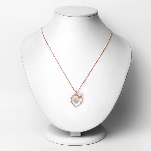 0.28 Carat Genuine Swiss Blue Topaz .925 Sterling Silver Pendant by Bids.com