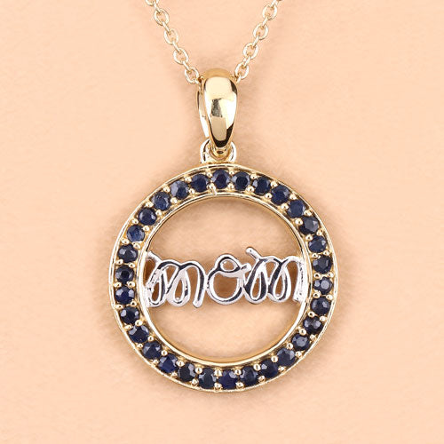 0.64 Carat Genuine Blue Sapphire .925 Sterling Silver Pendant by Bids.com