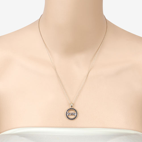 0.64 Carat Genuine Blue Sapphire .925 Sterling Silver Pendant by Bids.com