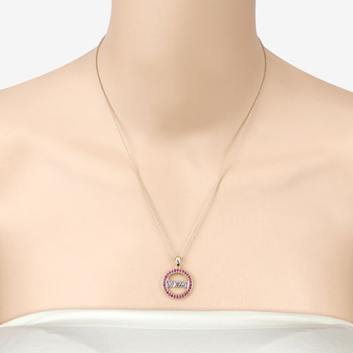 0.64 Carat Genuine Ruby .925 Sterling Silver Pendant by Bids.com