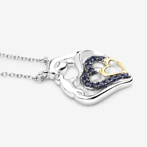 0.28 Carat Genuine Blue Sapphire .925 Sterling Silver Pendant by Bids.com