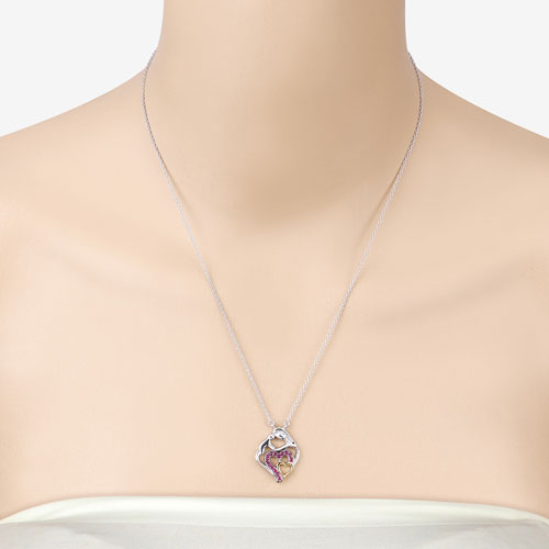0.28 Carat Genuine Ruby .925 Sterling Silver Pendant by Bids.com