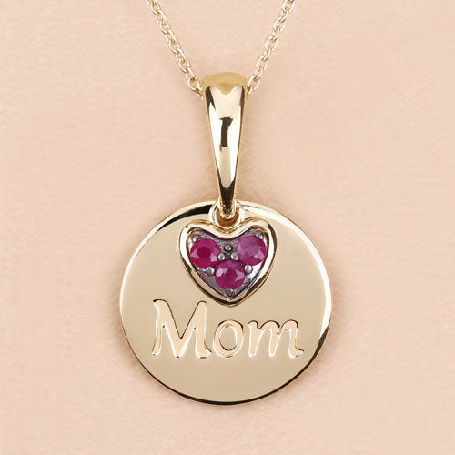 0.20 Carat Genuine Ruby .925 Sterling Silver Pendant by Bids.com