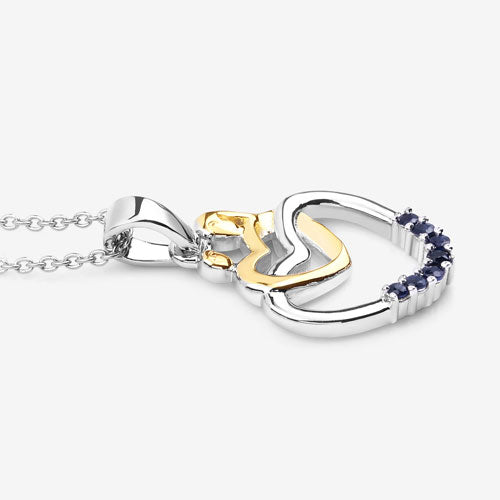 0.14 Carat Genuine Blue Sapphire .925 Sterling Silver Pendant by Bids.com