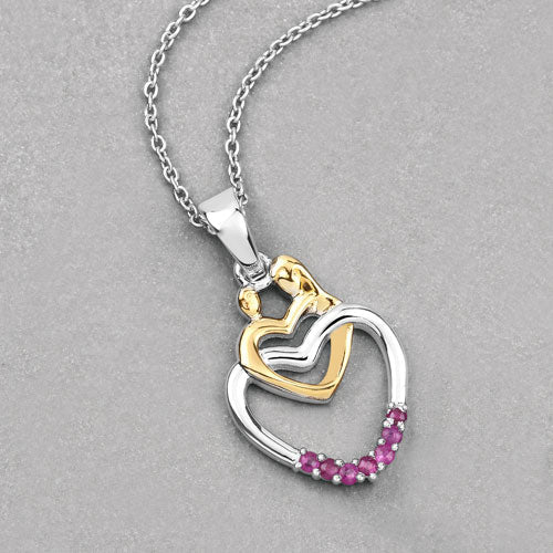 0.14 Carat Genuine Ruby .925 Sterling Silver Pendant by Bids.com