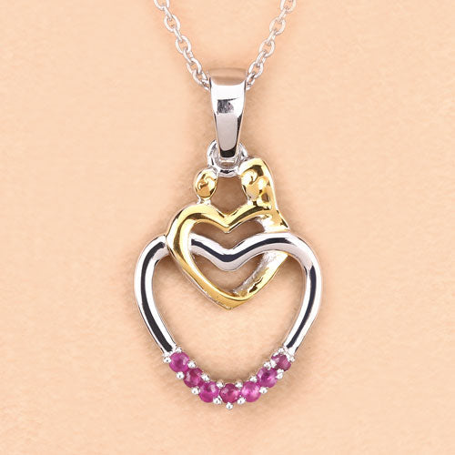 0.14 Carat Genuine Ruby .925 Sterling Silver Pendant by Bids.com