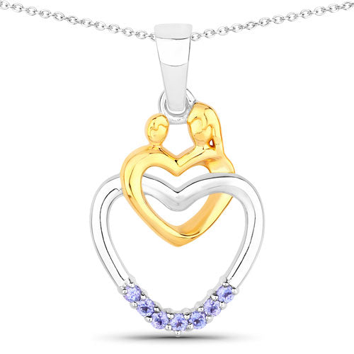 0.14 Carat Genuine Tanzanite .925 Sterling Silver Pendant by Bids.com