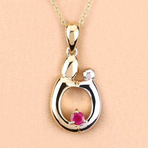 0.20 Carat Genuine Ruby .925 Sterling Silver Pendant by Bids.com