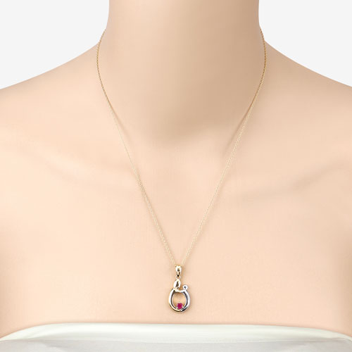0.20 Carat Genuine Ruby .925 Sterling Silver Pendant by Bids.com