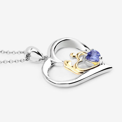 0.45 Carat Genuine Tanzanite .925 Sterling Silver Pendant by Bids.com