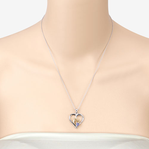 0.45 Carat Genuine Tanzanite .925 Sterling Silver Pendant by Bids.com