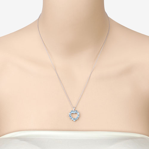 1.90 Carat Genuine Swiss Blue Topaz .925 Sterling Silver Pendant by Bids.com