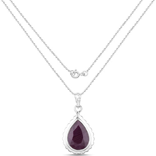 14.10 Carat Genuine Ruby .925 Sterling Silver Pendant by Bids.com