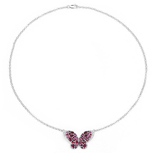 4.15 Carat Genuine Rhodolite and White Topaz .925 Sterling Silver Pendant DestGlow