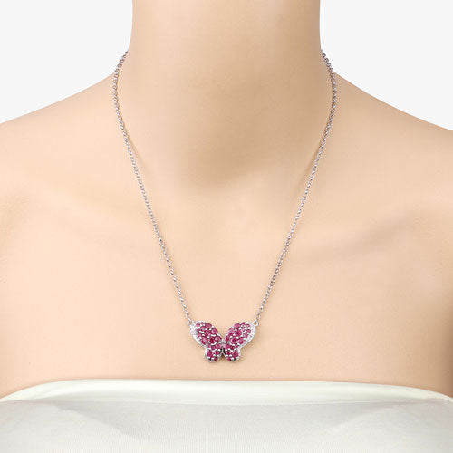 4.15 Carat Genuine Ruby and White Zircon .925 Sterling Silver Pendant by Bids.com