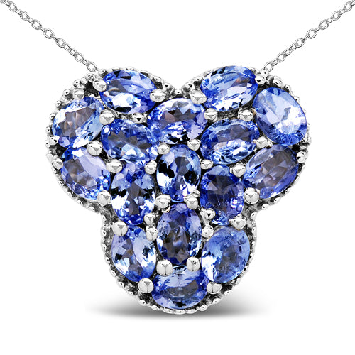 2.72 Carat Genuine Tanzanite .925 Sterling Silver Pendant DestGlow