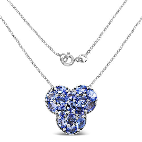 2.72 Carat Genuine Tanzanite .925 Sterling Silver Pendant DestGlow