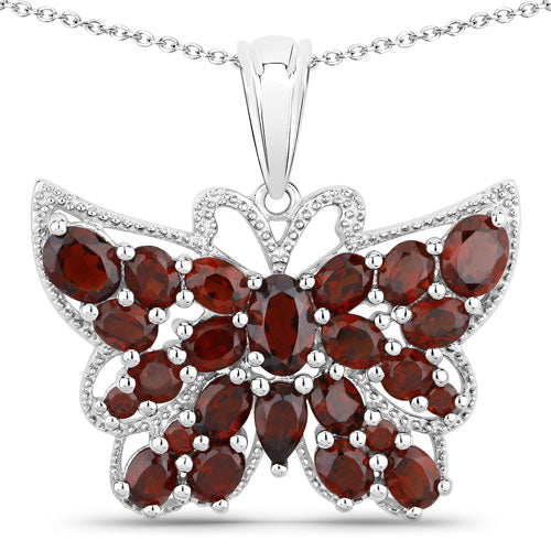 4.90 Carat Genuine Garnet .925 Sterling Silver Pendant by Bids.com